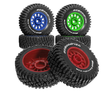 RC Model Wheels Tyres 12mm Hub 73mm x 34mm 38g 4pcs Set Car Truck MN168 WPL