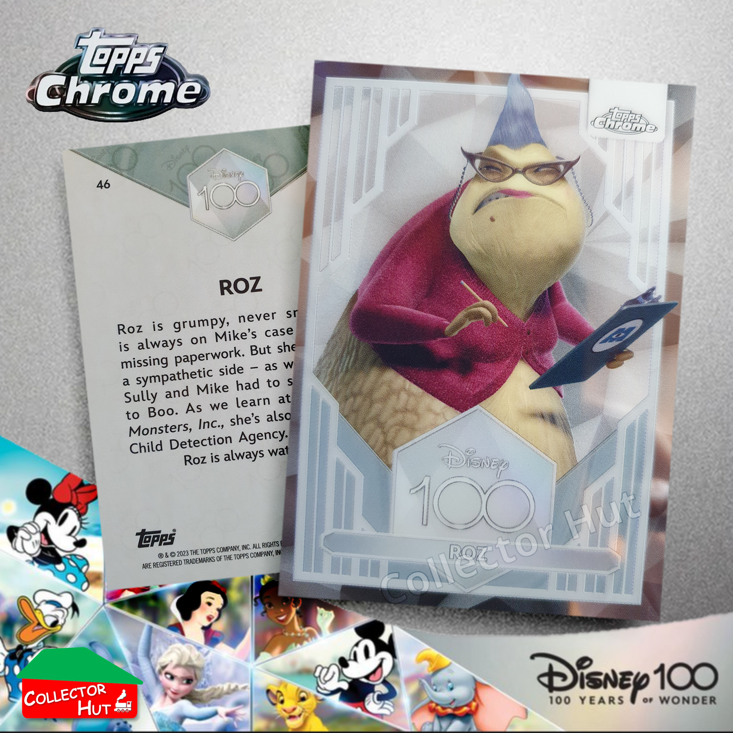 Disney 100 Topps Chrome 2023 Base Cards 1-100 Pick Singles to Complete Your Set