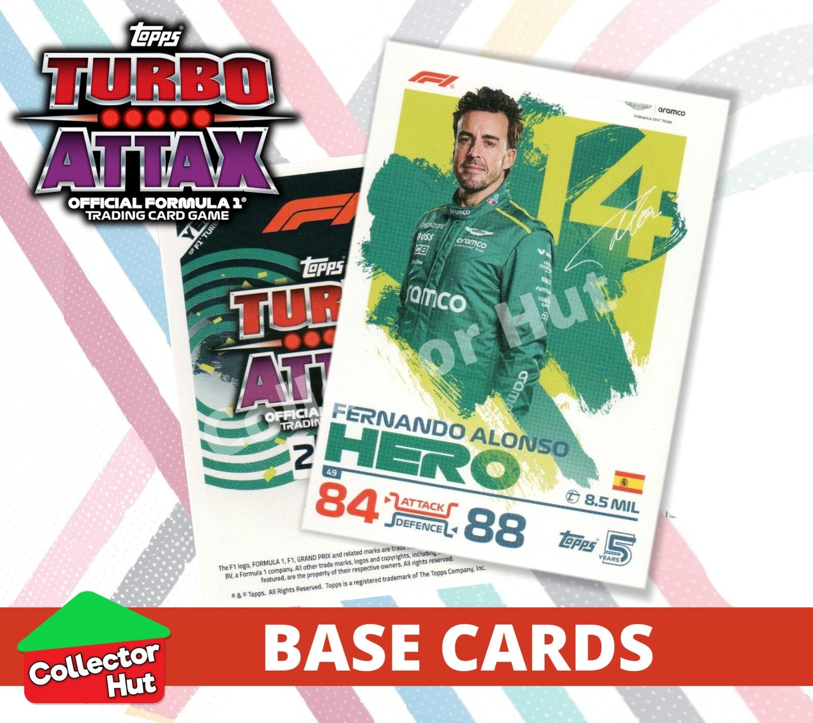 Topps Turbo Attax Formula 1 F1 2024 #1-166 Base Cards YOU CHOOSE