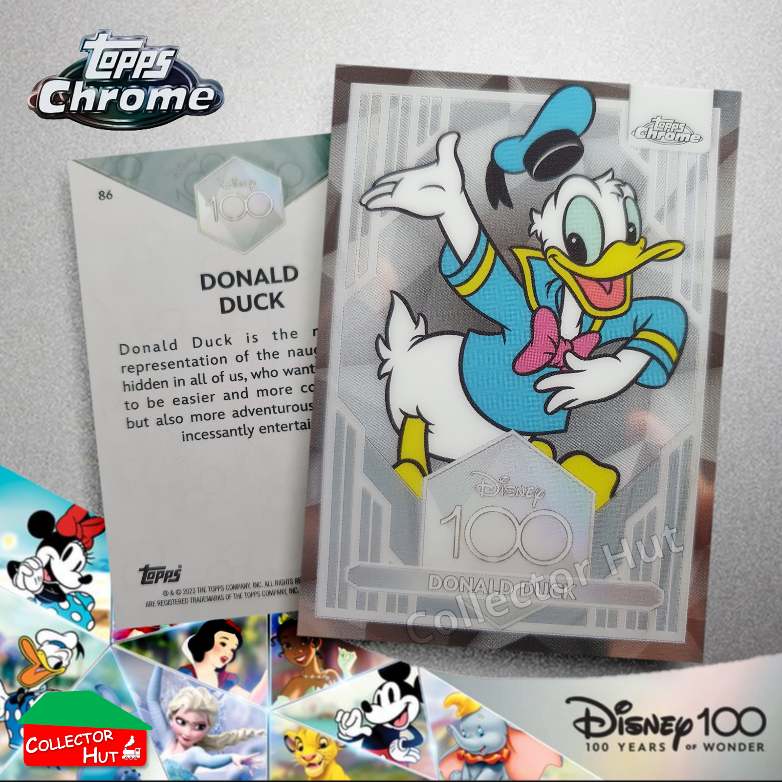 Disney 100 Topps Chrome 2023 Base Cards 1-100 Pick Singles to Complete Your Set