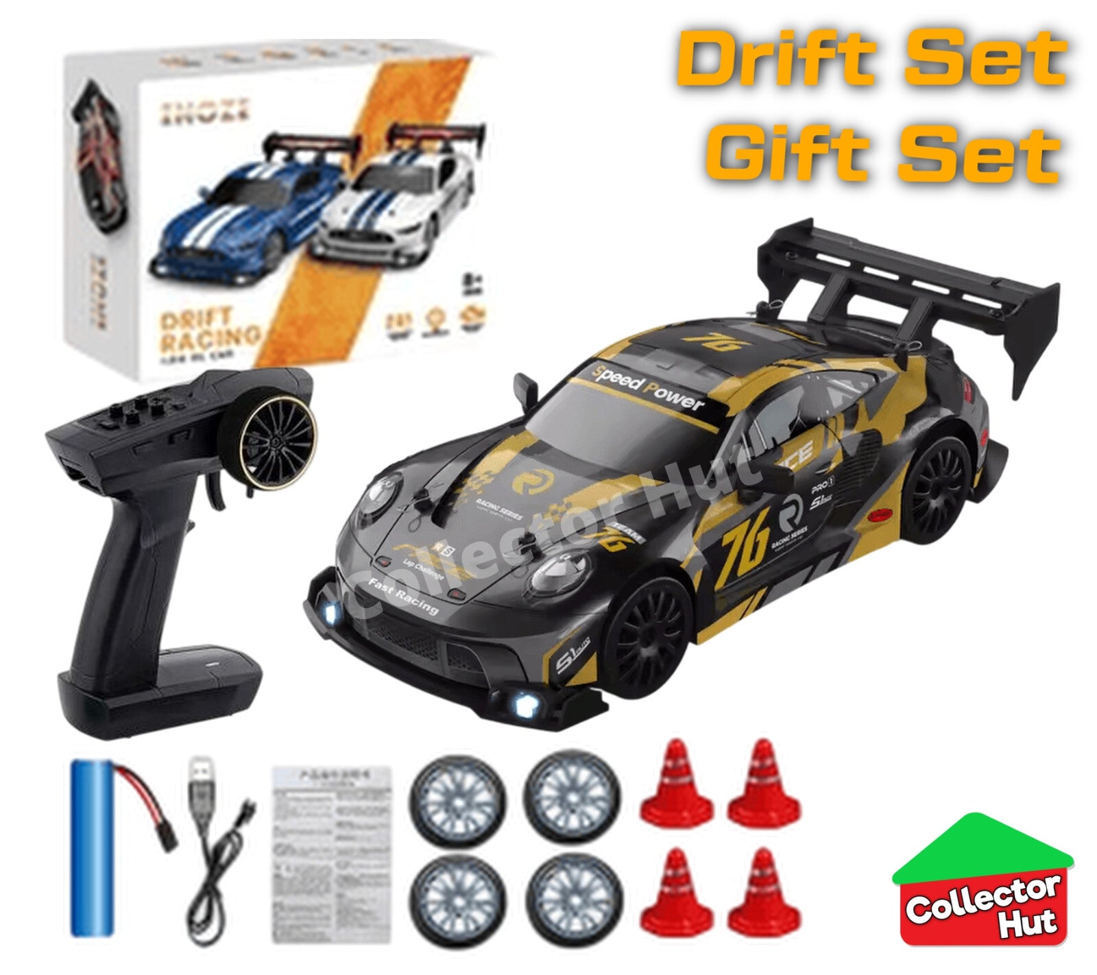 Drift RC Car 1:24 Scale High Speed Remote Control 4WD 2.4Ghz GIFT BOXED