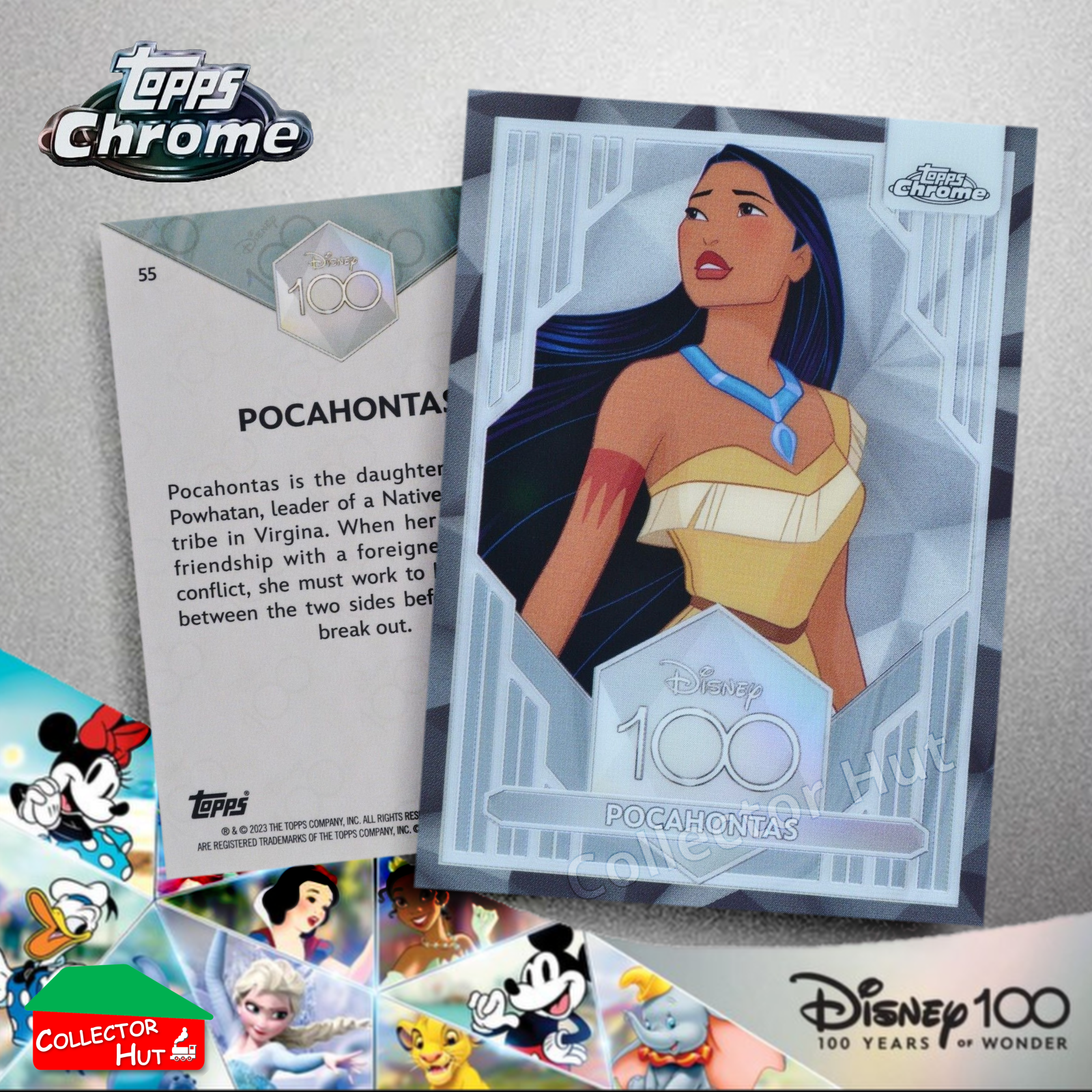 Disney 100 Topps Chrome 2023 Base Cards 1-100 Pick Singles to Complete Your Set