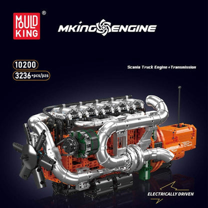 Mould King Technology Motorized Engine Building Block Model Sets