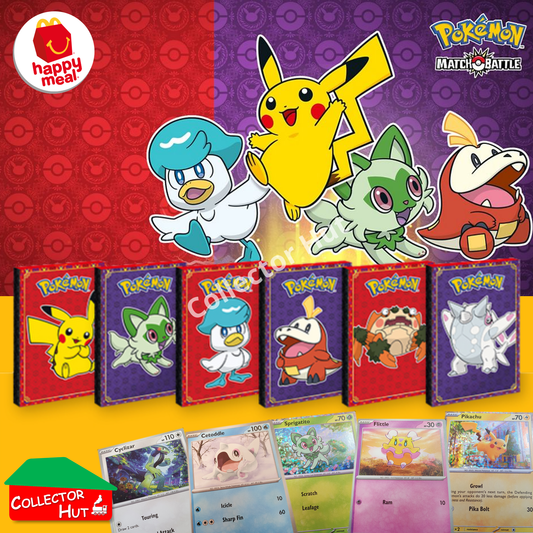 McDonald's Happy Meal 2023 Pokémon Match Battle SINGLE Trading Cards You Choose