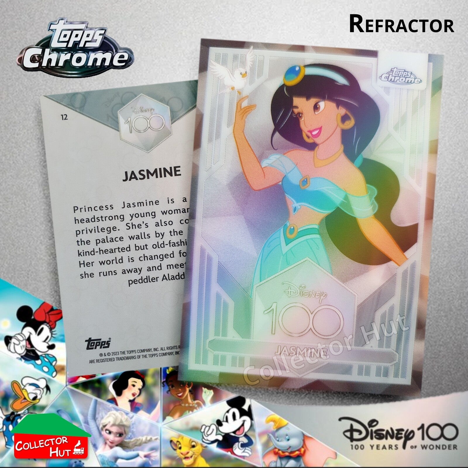 Disney 100 Topps Chrome 2023 REFRACTOR Cards 1-100 Pick Singles