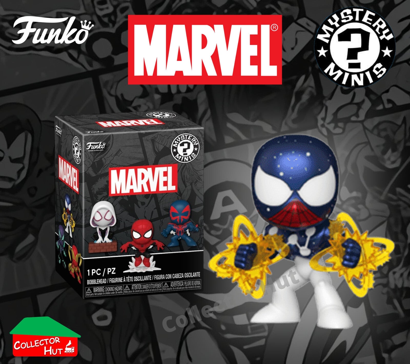 Funko Marvel Spider-Man Mini Mystery Bobblehead Figures