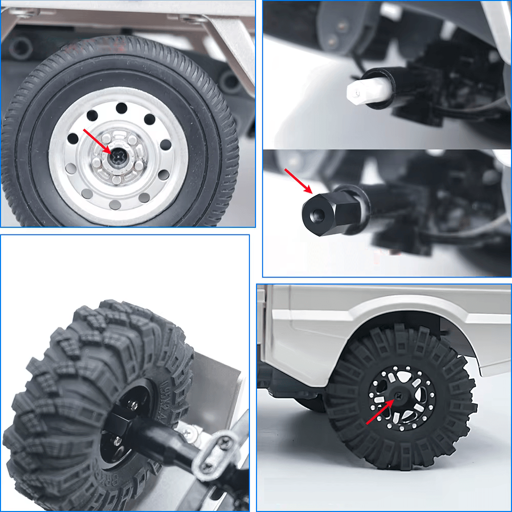 RC Car Truck Wheel Tyre Hub Adapters Extensions 5mm 7mm 12mm GO WIDE BOY!