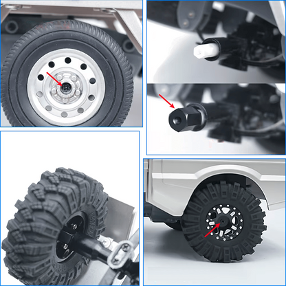 RC Car Truck Wheel Tyre Hub Adapters Extensions 5mm 7mm 12mm GO WIDE BOY!