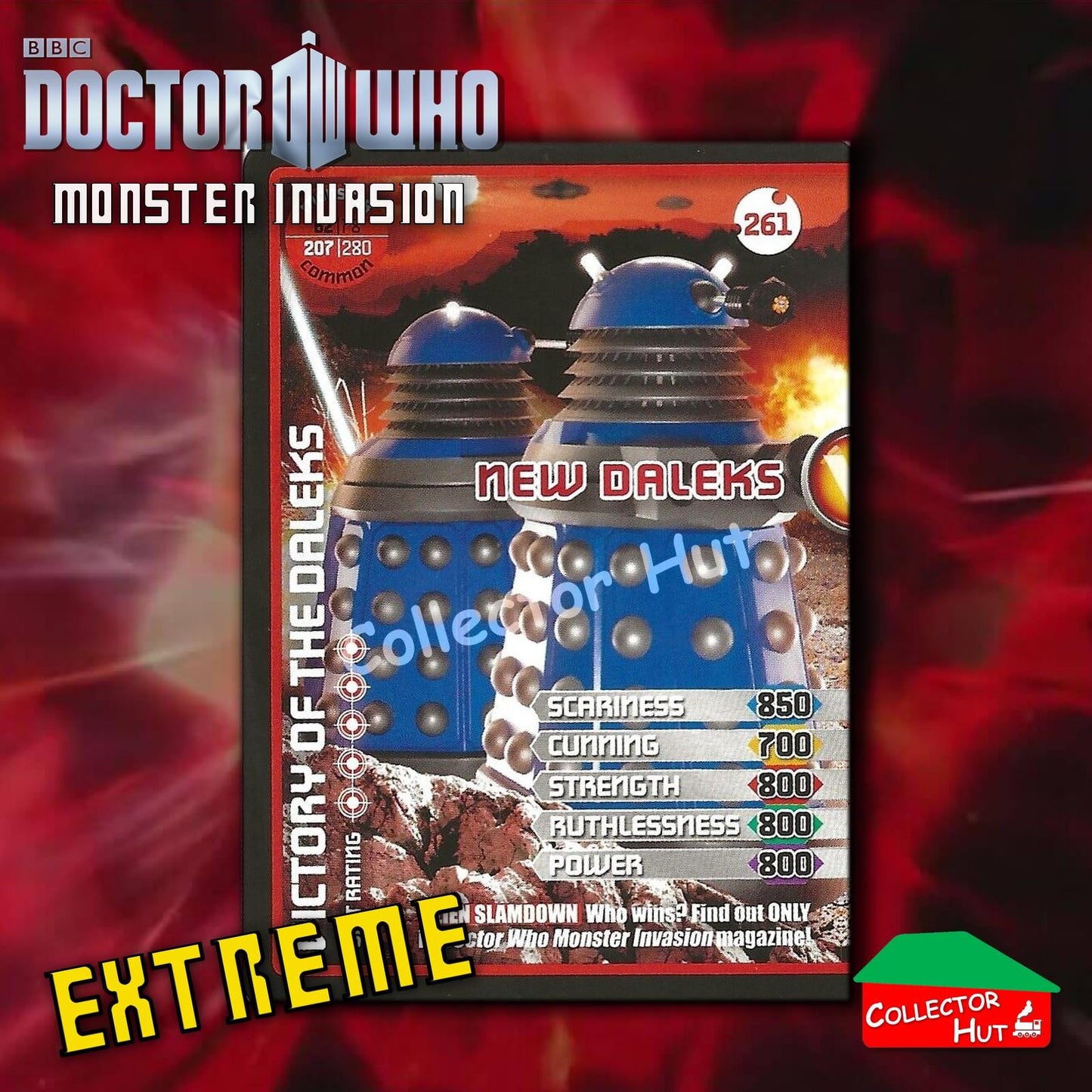 DOCTOR WHO Monster Invasion EXTREME Cards 166-344 New Fresh & Sleeved YOU CHOOSE