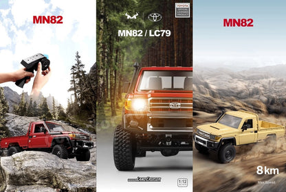 MN82 RC Pickup Truck Classic Toyota LC79 Rock Crawler 4WD 1:12 Scale Upgradable