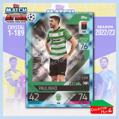 Topps Match Attax Europa Champions League 2022/23 Crystal Parallel Cards 190-387