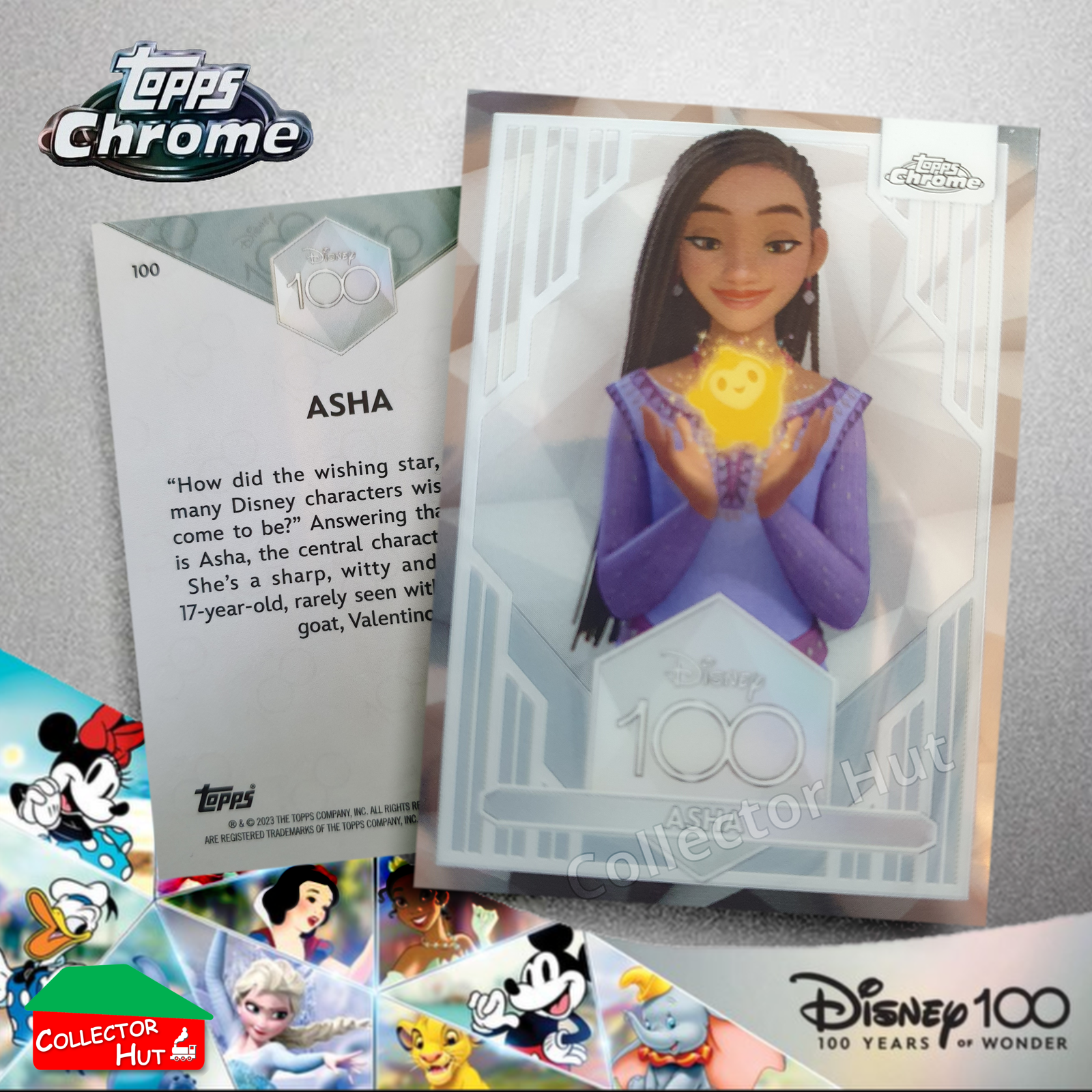 Disney 100 Topps Chrome 2023 Base Cards 1-100 Pick Singles to Complete Your Set