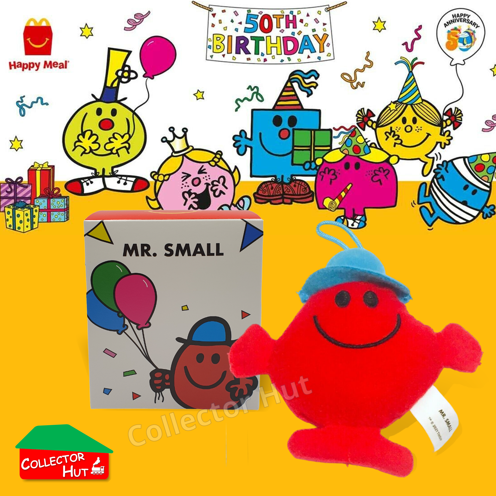 McDonalds Happy Meal Mr Men Little Miss 2024 & 2021 50th Anniversary Plush Toys