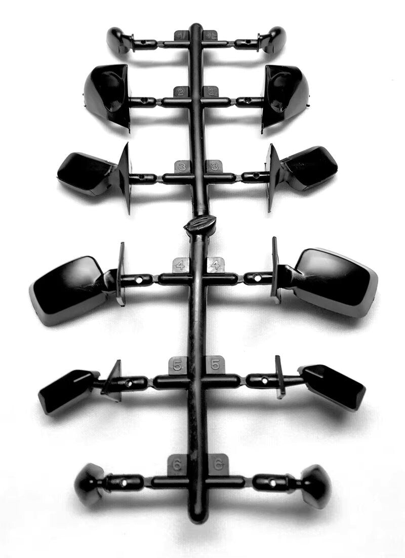 RC Model Car Replacement Wing Mirror Kits Black & Chrome
