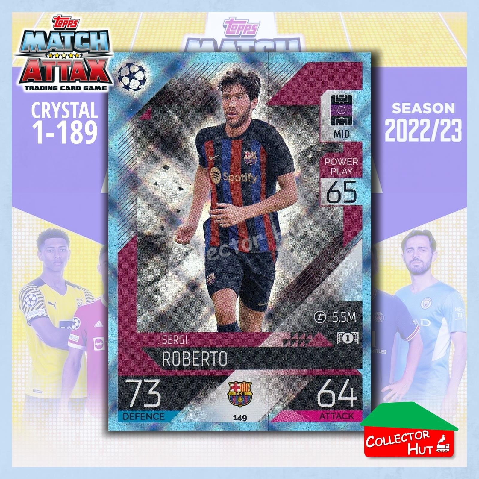 Topps Match Attax Europa Champions League 2022/23 Crystal Parallel Cards 1-189