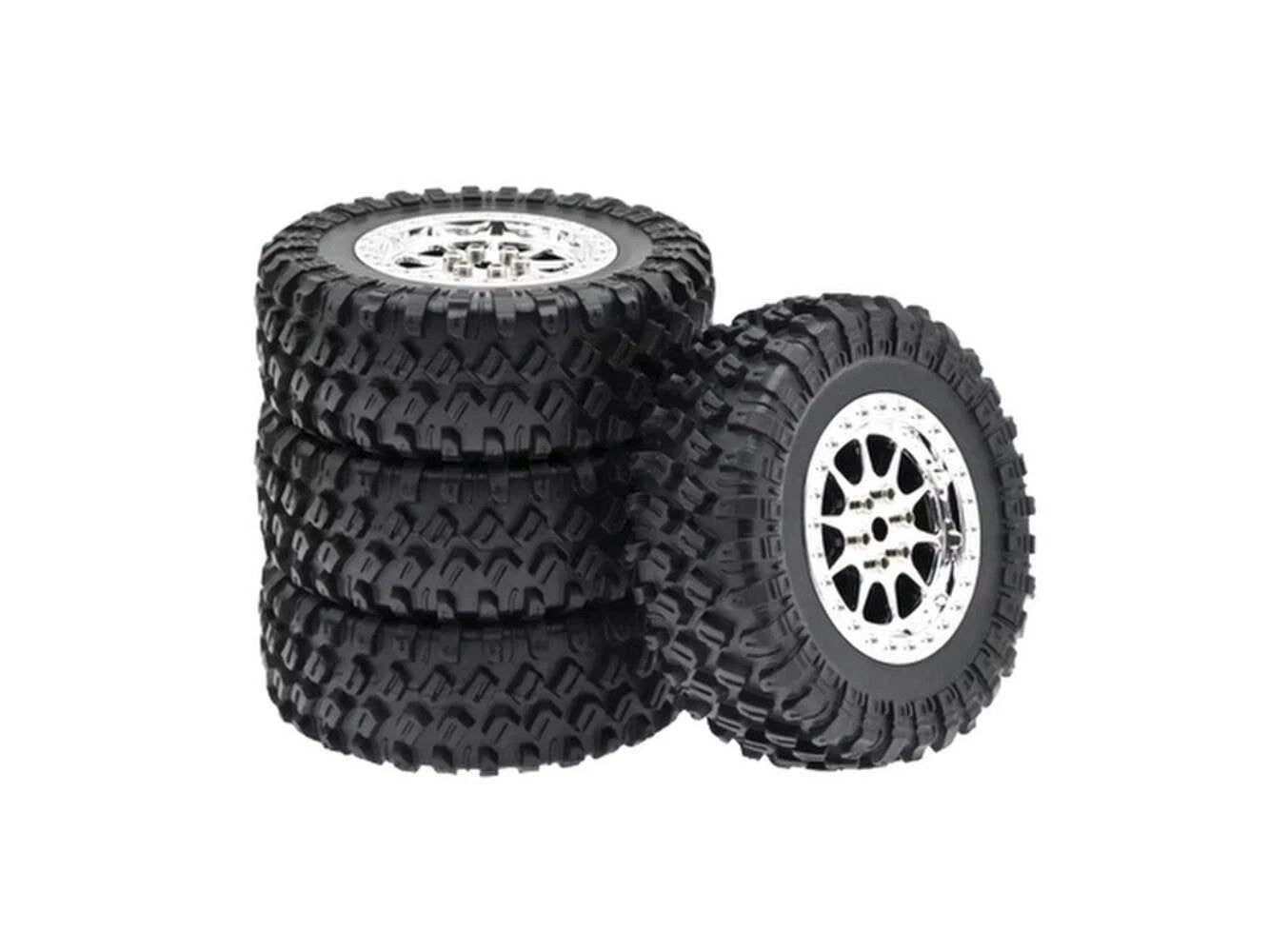 RC Model Wheels Tyres 5mm Hub 70mm x 24mm 32g 4pcs Set MN99