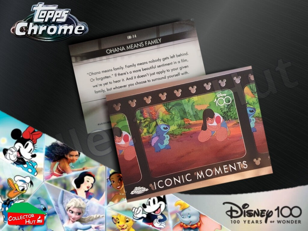 Disney 100 Topps Chrome 2023 RARE CARDS Off the Page Iconic Moments Stitch