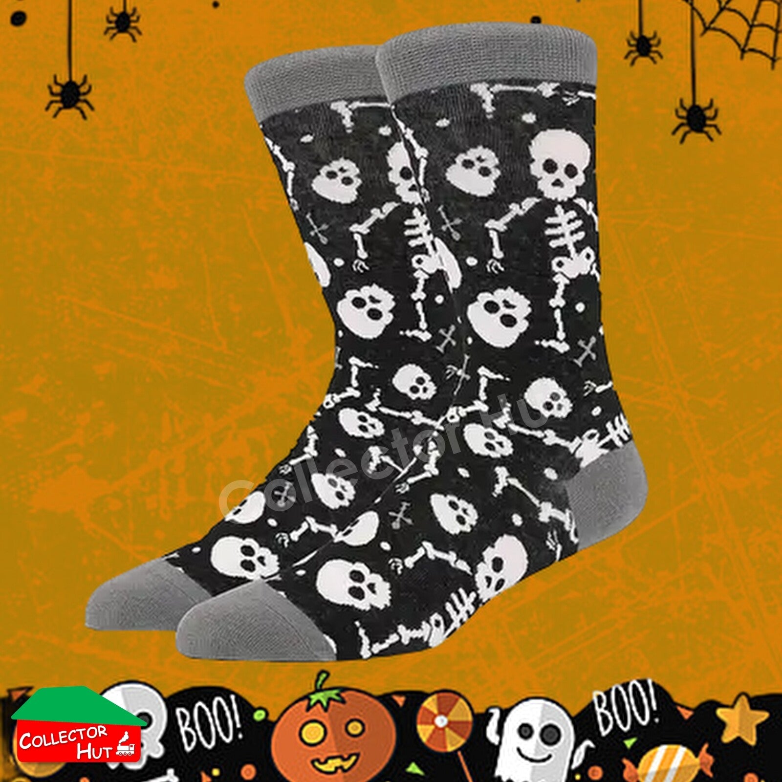 Happy Crew Socks Novelty HALLOWEEN Cotton Blend Anti-Odor Unisex CUSTOM Gift Set