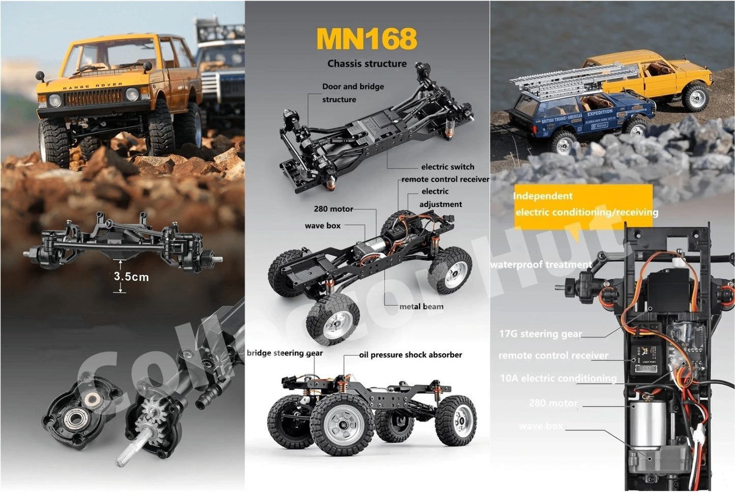 MN168 RC Rock Crawler 1:12 Scale Premium Land Rover 1970 Design Upgradable Boxed