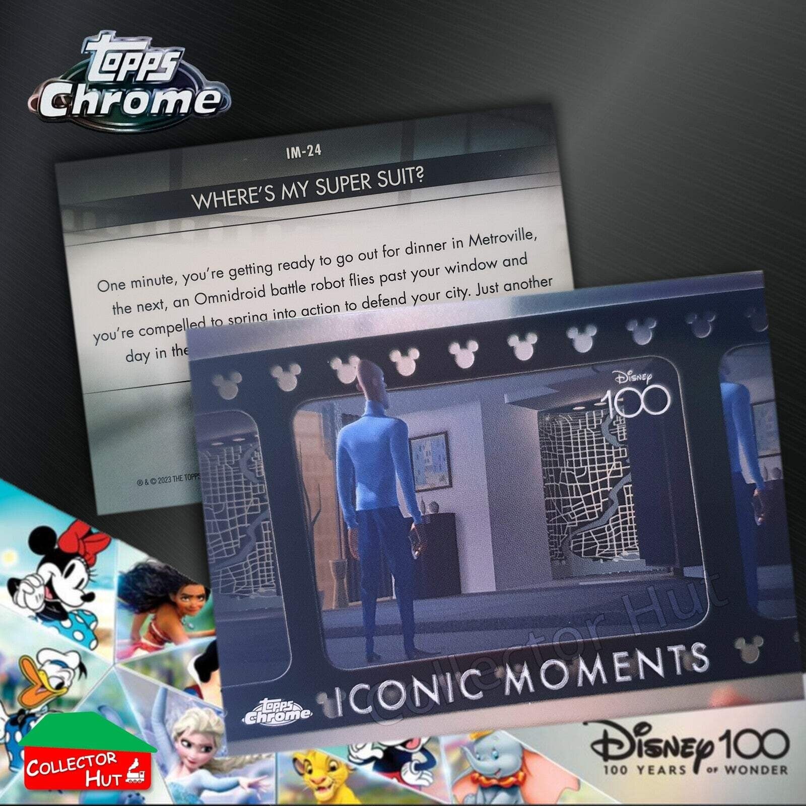 Disney 100 Topps Chrome 2023 RARE CARDS Off the Page Iconic Moments Stitch