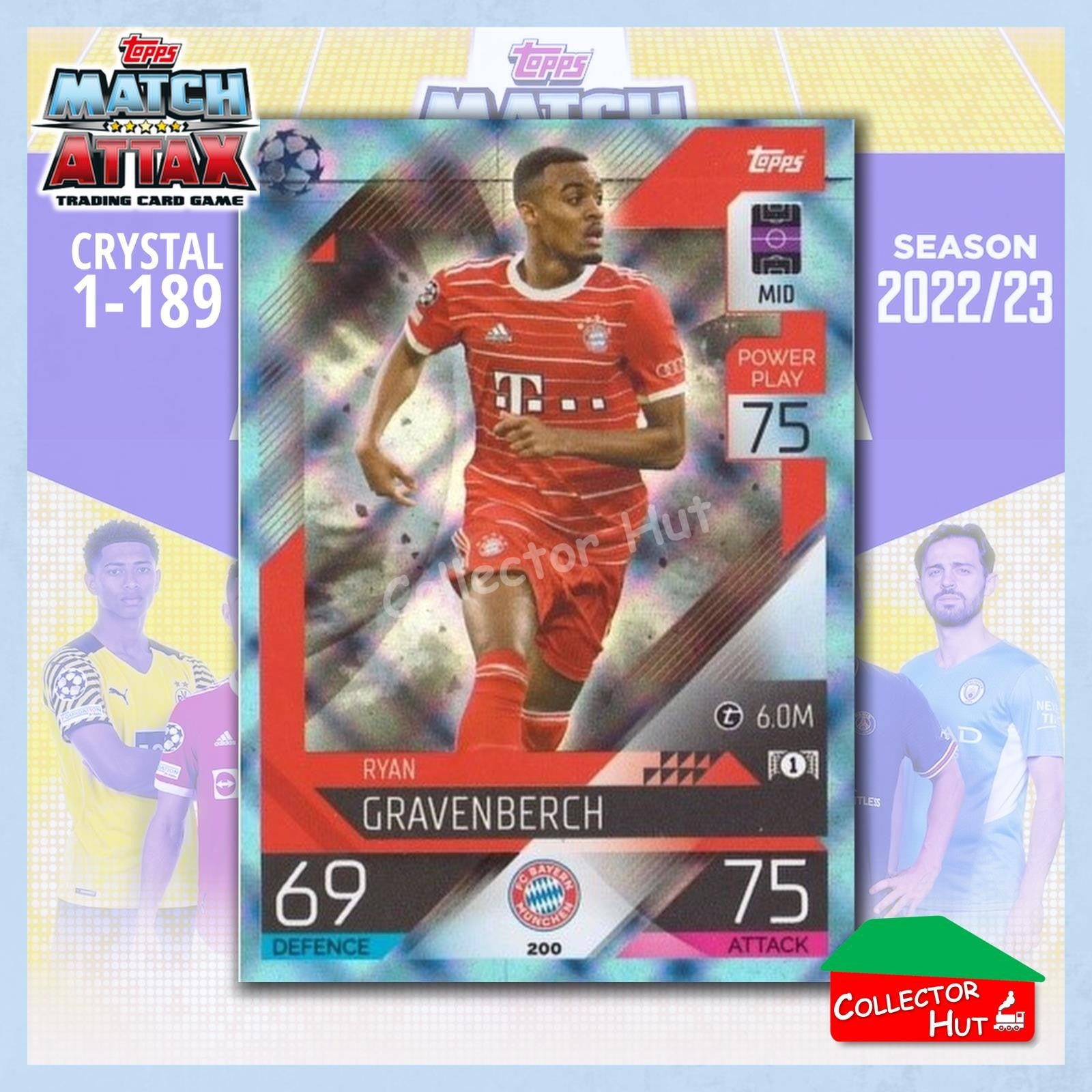 Topps Match Attax Europa Champions League 2022/23 Crystal Parallel Cards 190-387