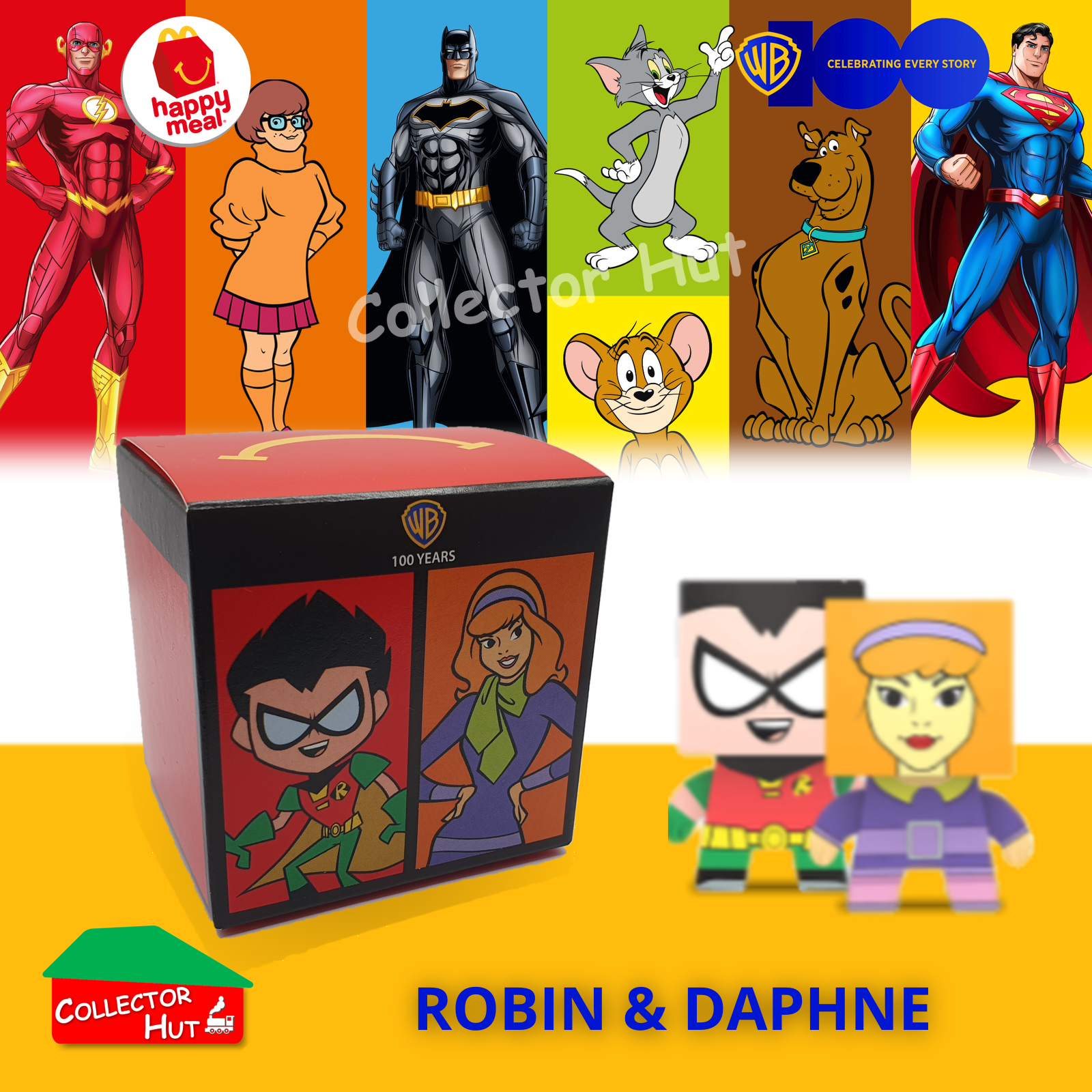 McDonald's Happy Meal WB Warner Brothers 100th Year Anniversary DC Tin Head Toys