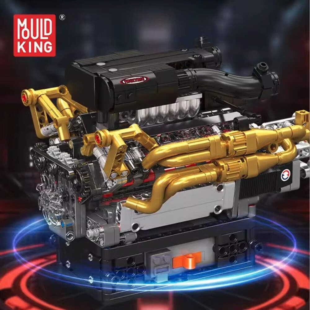 Mould King Technology Motorized Engine Building Block Model Sets