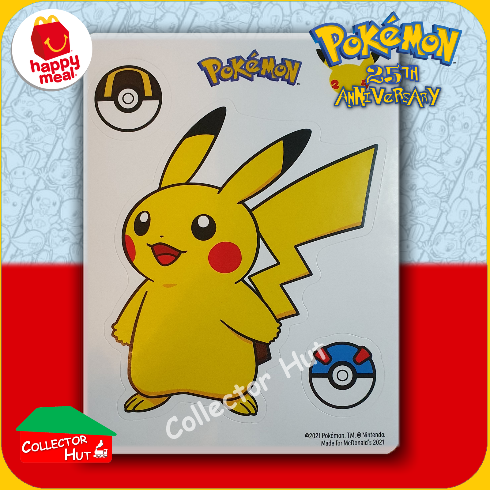 McDonald's Happy Meal 2021 Pokémon 25th Anniversary Trading Cards You Choose