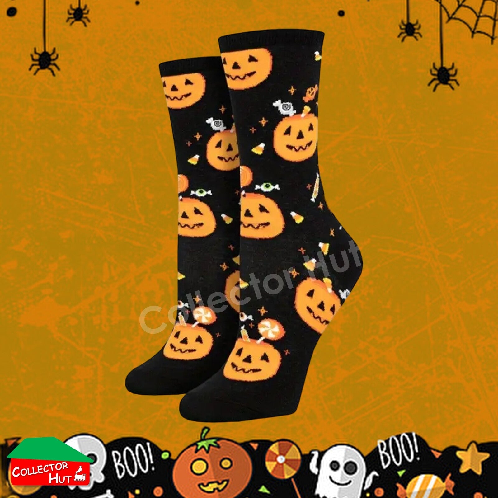 Happy Crew Socks Novelty HALLOWEEN Cotton Blend Anti-Odor Unisex CUSTOM Gift Set