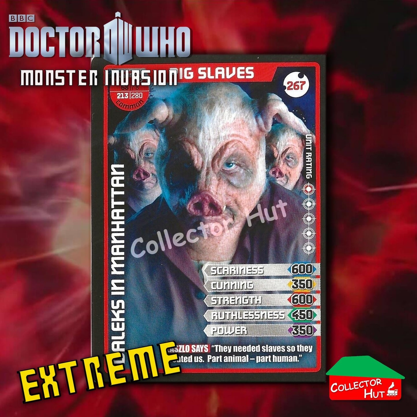DOCTOR WHO Monster Invasion EXTREME Cards 166-344 New Fresh & Sleeved YOU CHOOSE