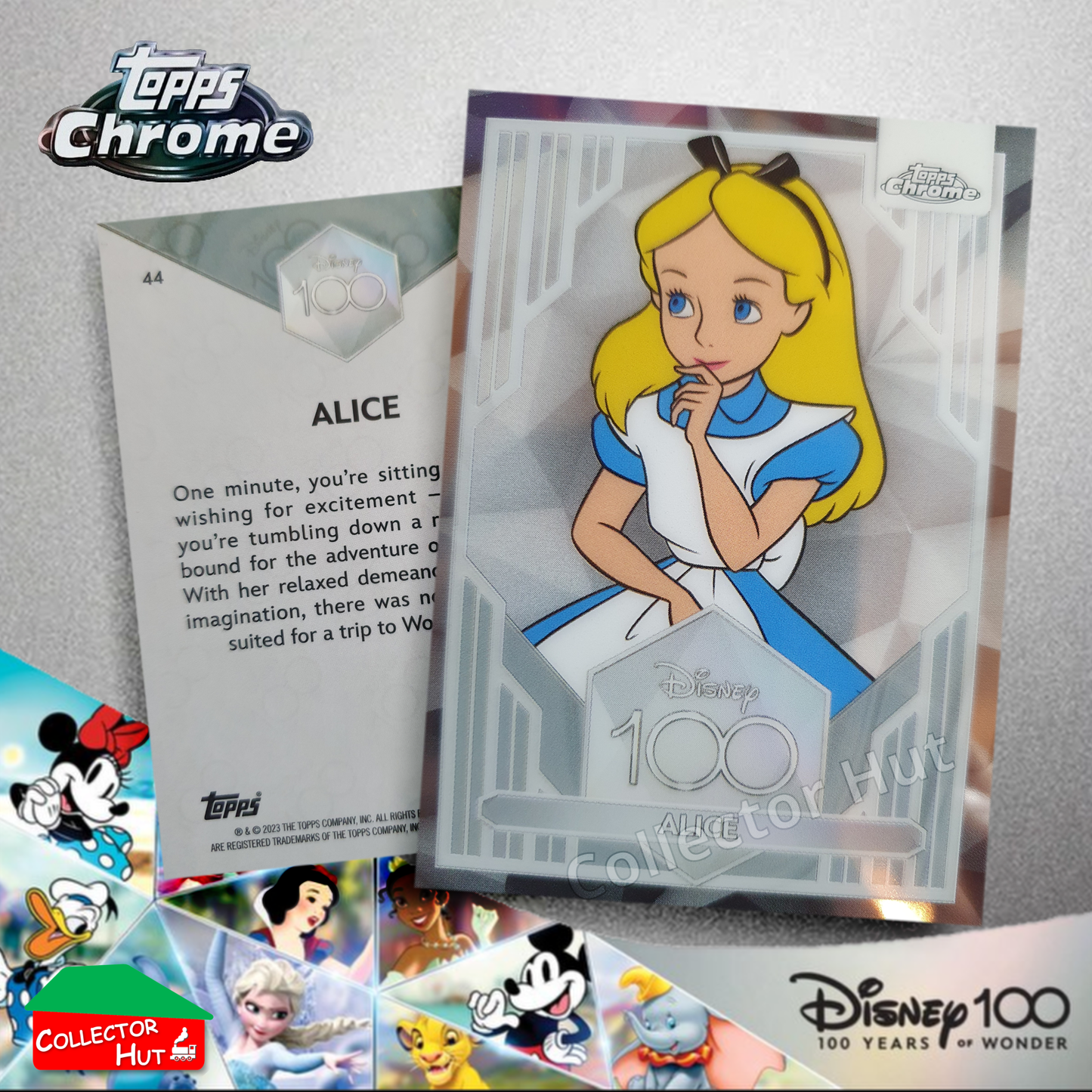 Disney 100 Topps Chrome 2023 Base Cards 1-100 Pick Singles to Complete Your Set