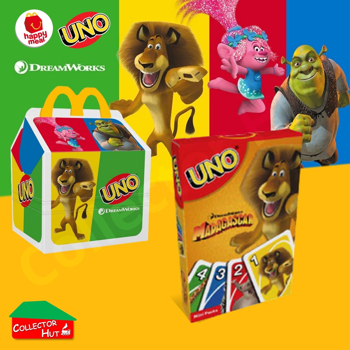 McDonald's Happy Meal Uno Playing Cards Dreamworks Edition