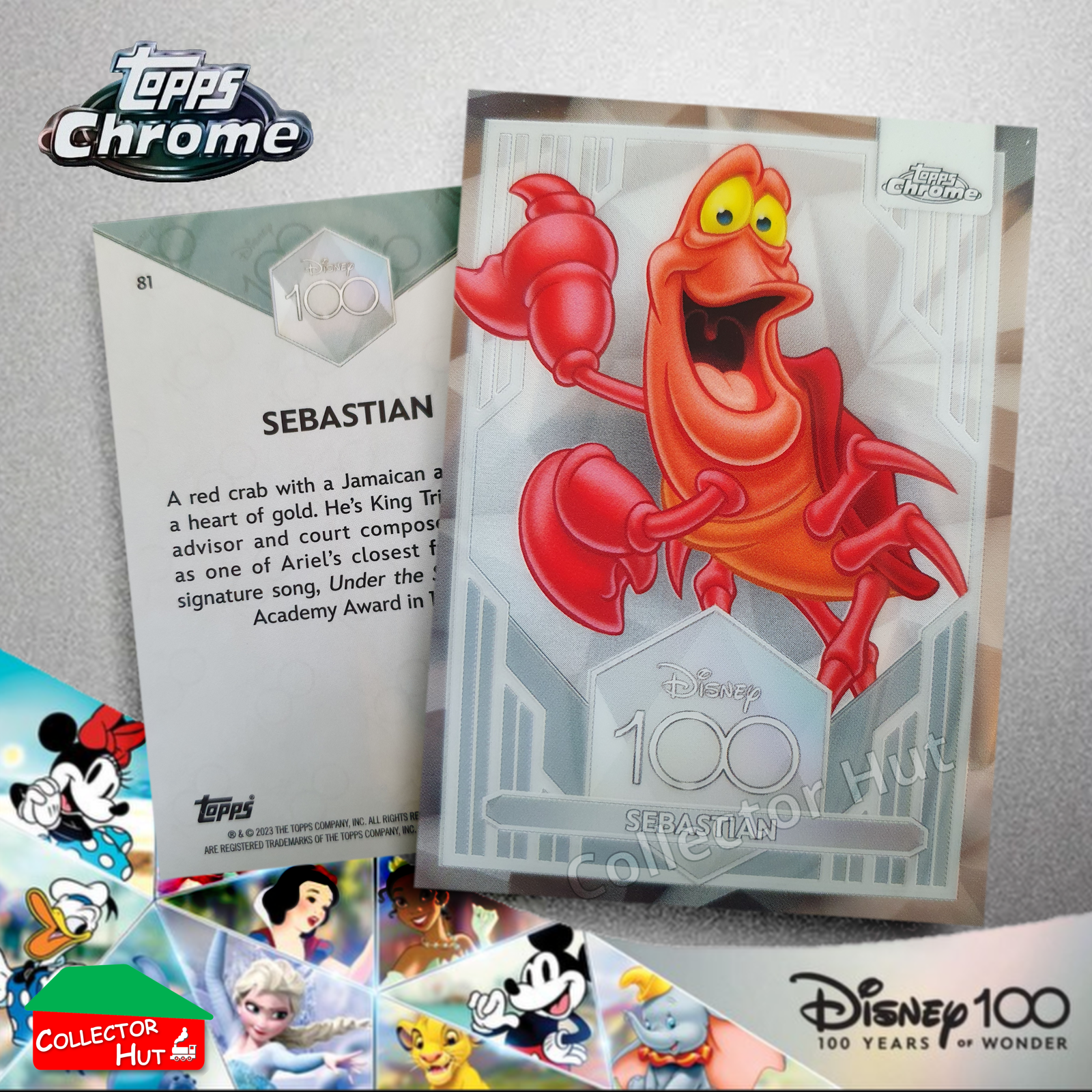 Disney 100 Topps Chrome 2023 Base Cards 1-100 Pick Singles to Complete Your Set