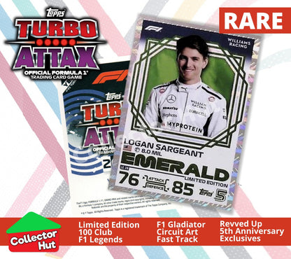 Topps Turbo Attax Formula 1 F1 2024 #313-344 RARE Limited Cards YOU CHOOSE