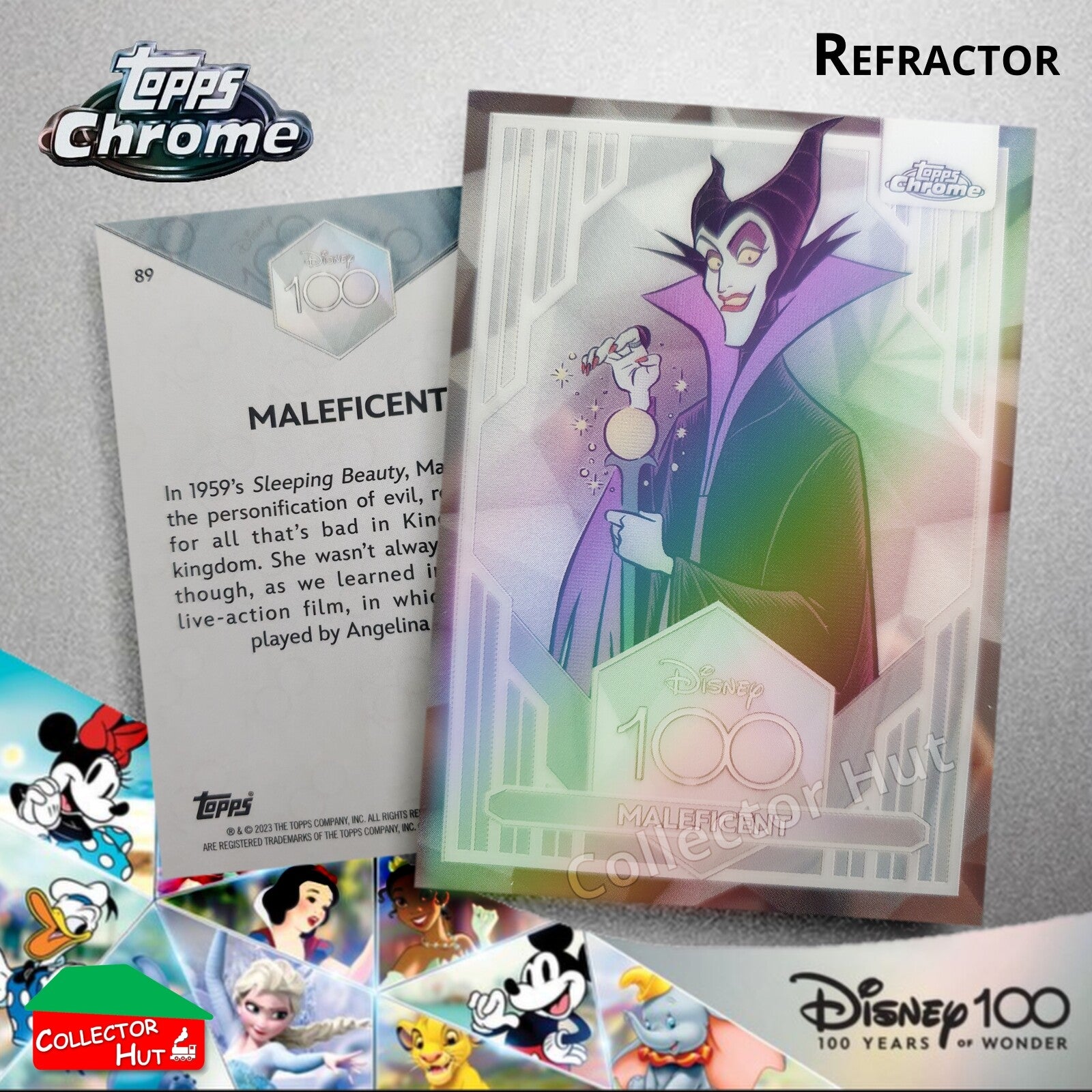 Disney 100 Topps Chrome 2023 REFRACTOR Cards 1-100 Pick Singles