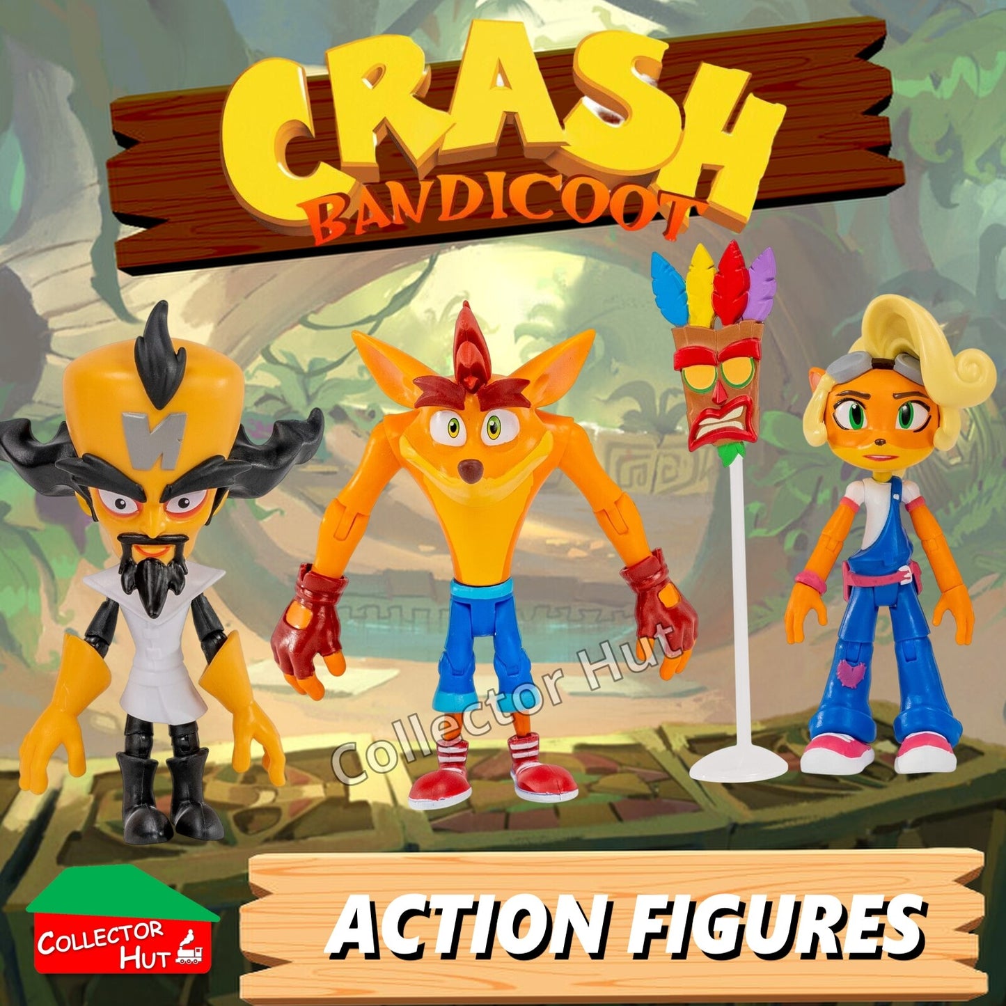 CRASH BANDICOOT Action Figures with MASKS