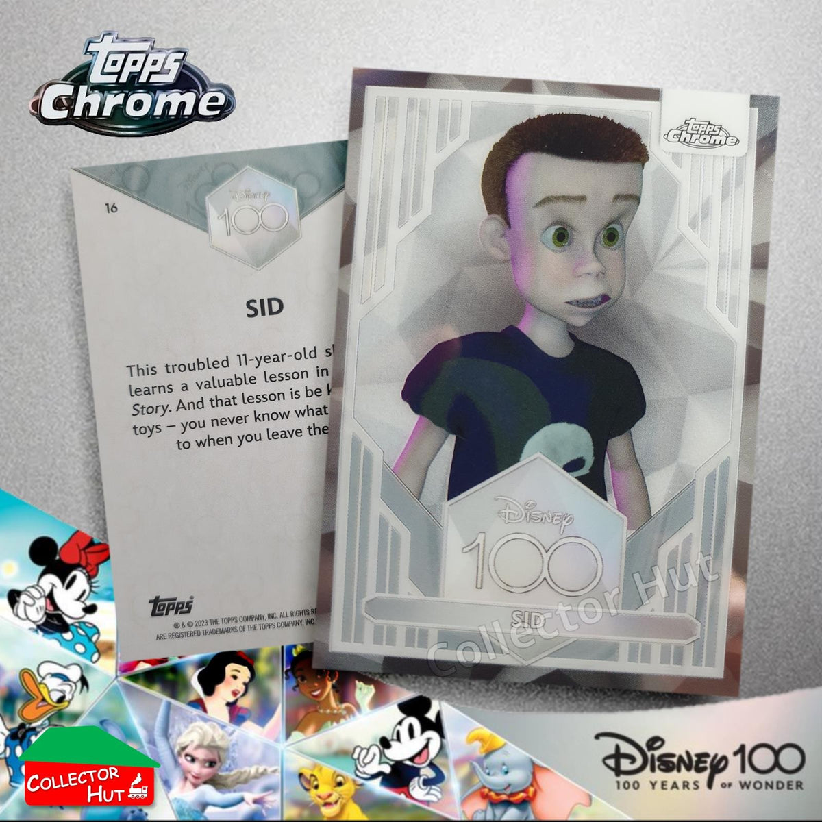 Disney 100 Topps Chrome 2023 Base Cards 1-100 Pick Singles to Complete Your Set
