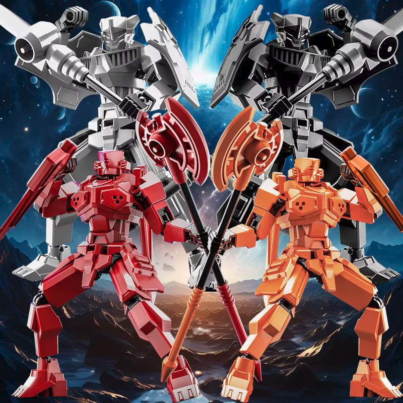 Shapeshift Robots Constructable Posable Action Figures for Art & Build Play