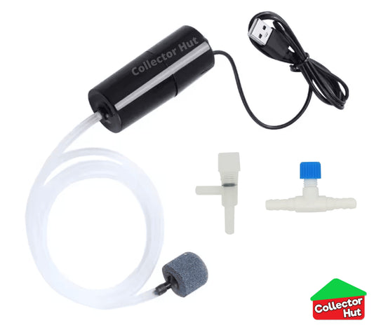 Aquarium Oxygen Air Pump Mini Kit USB Powered for Fish Tank & Sea Monkeys