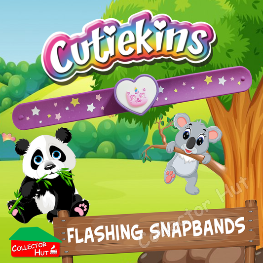 Snap On Wrist Bracelets Cutiekins Flashing Cute Animal Kids Toy for Party Bags