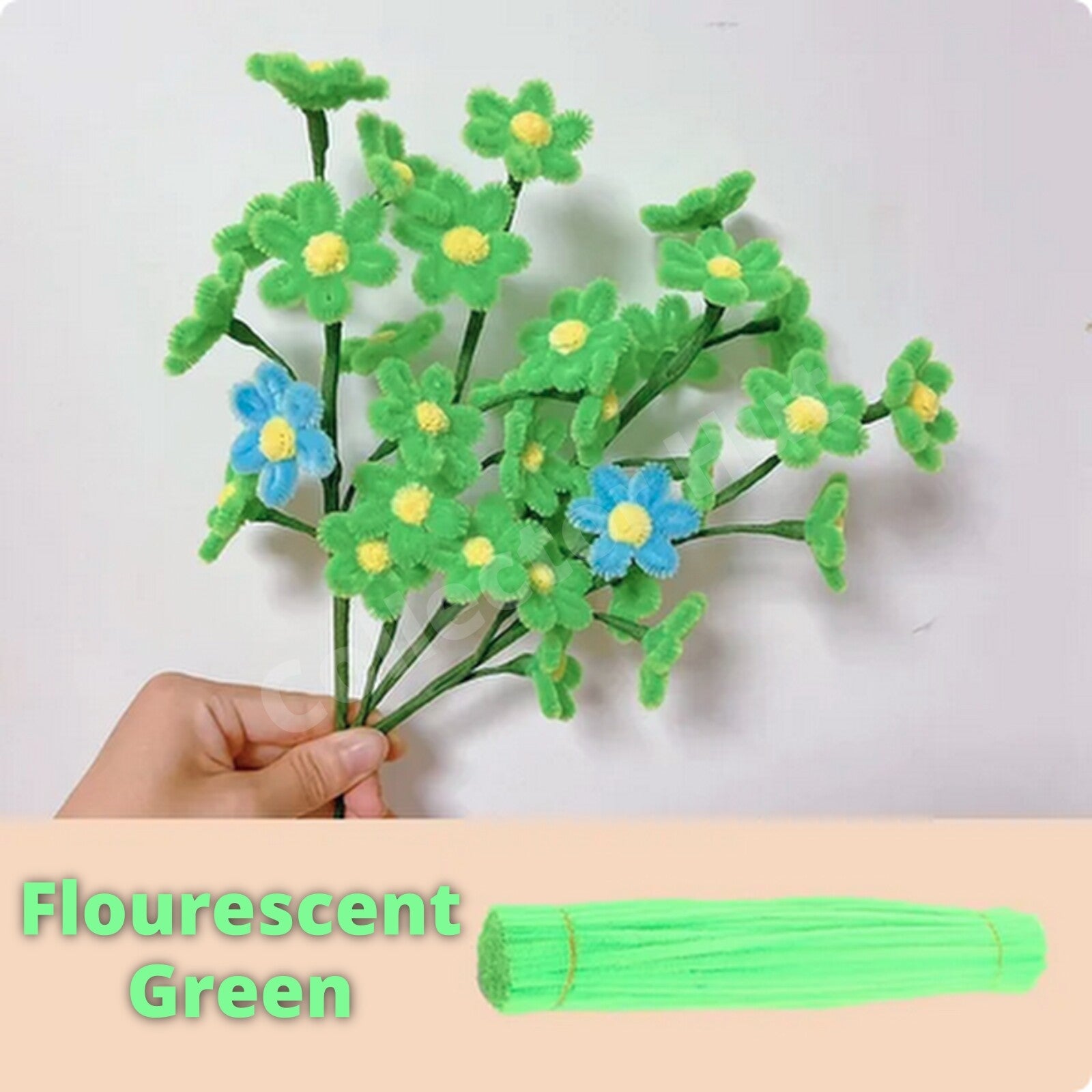Chenille Craft Stems Pipe Cleaners 20pcs 30cm x 6mm Long Flexible Craft Supplies