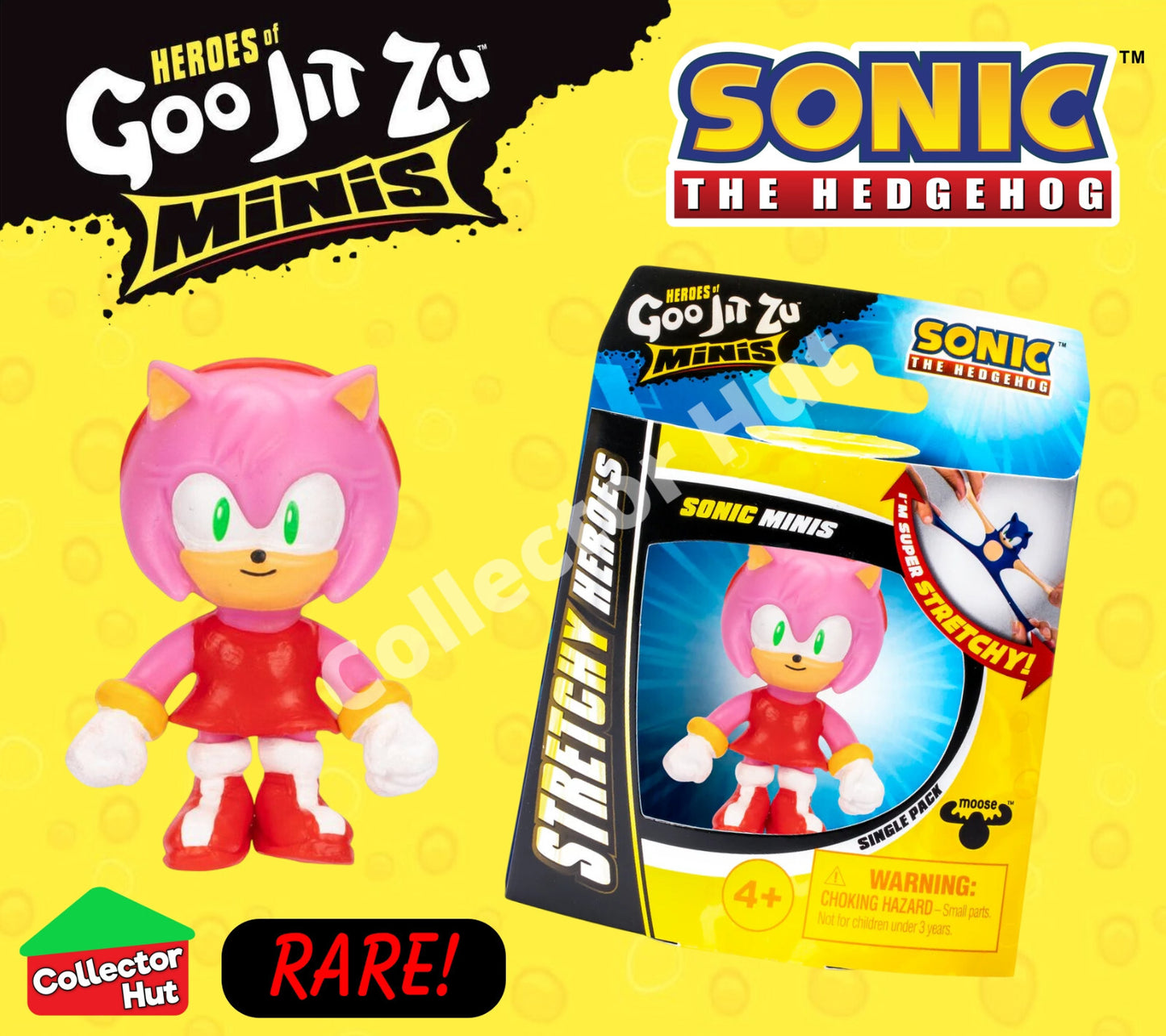 Heroes of Goo Jit Zu Sonic the Hedgehog Minis Stretchy Sensory Toys to Collect!
