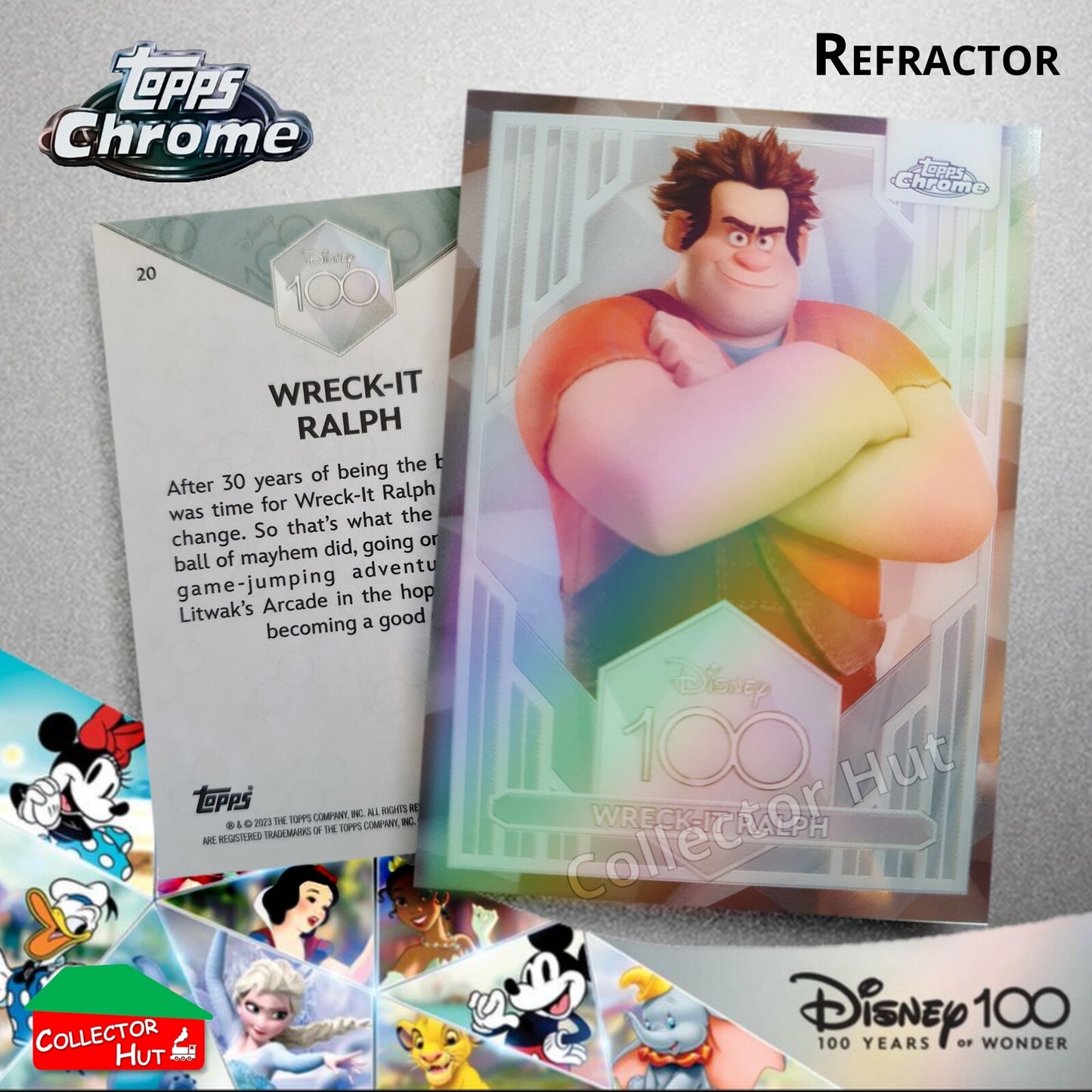 Disney 100 Topps Chrome 2023 REFRACTOR Cards 1-100 Pick Singles