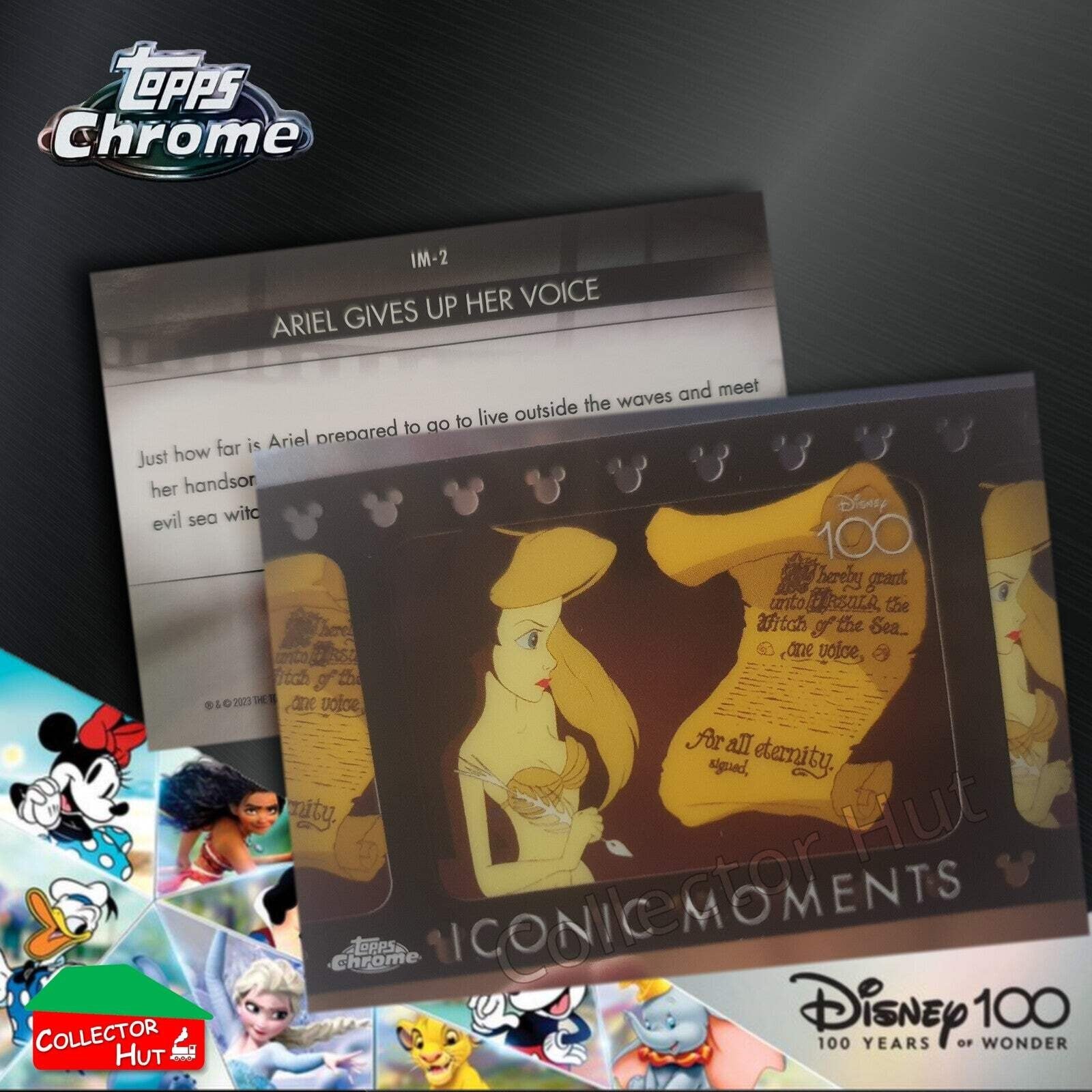 Disney 100 Topps Chrome 2023 RARE CARDS Off the Page Iconic Moments Stitch
