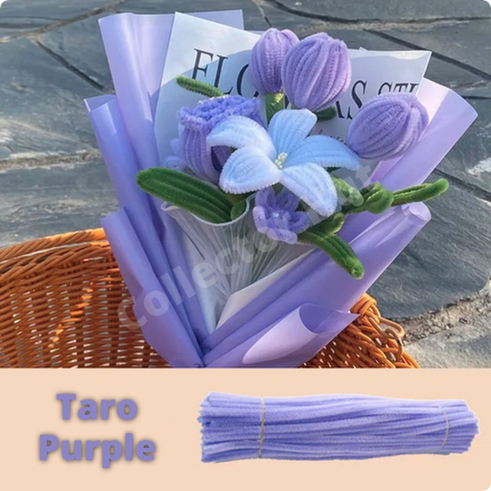 Chenille Craft Stems Pipe Cleaners 20pcs 30cm x 6mm Long Flexible Craft Supplies