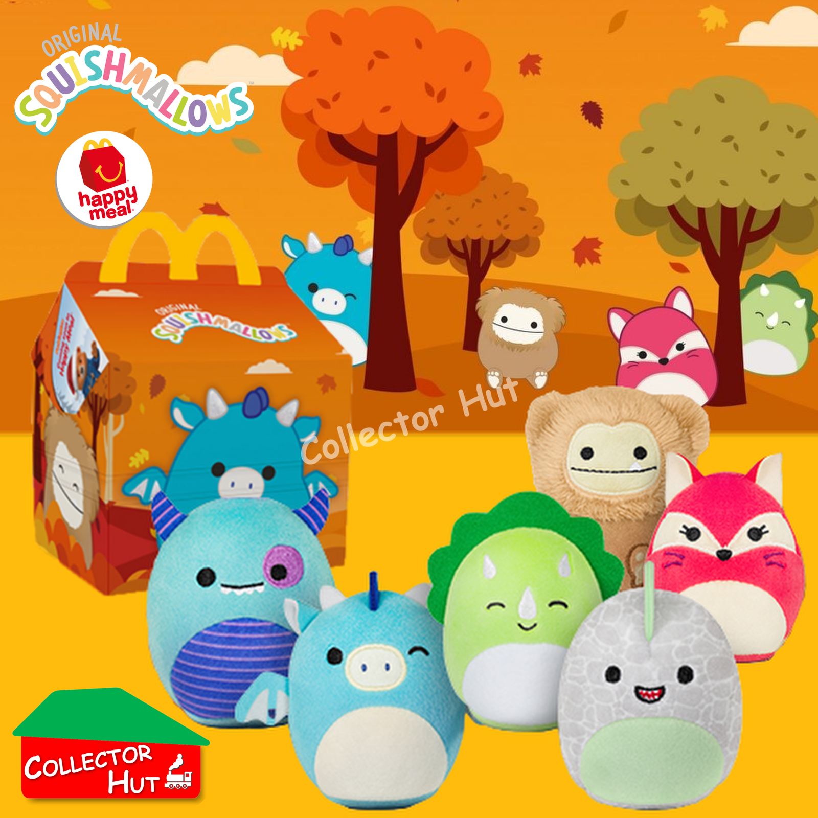 McDonald's Happy Meal 2023 Halloween & Autumn Squishmallows Plush Toys