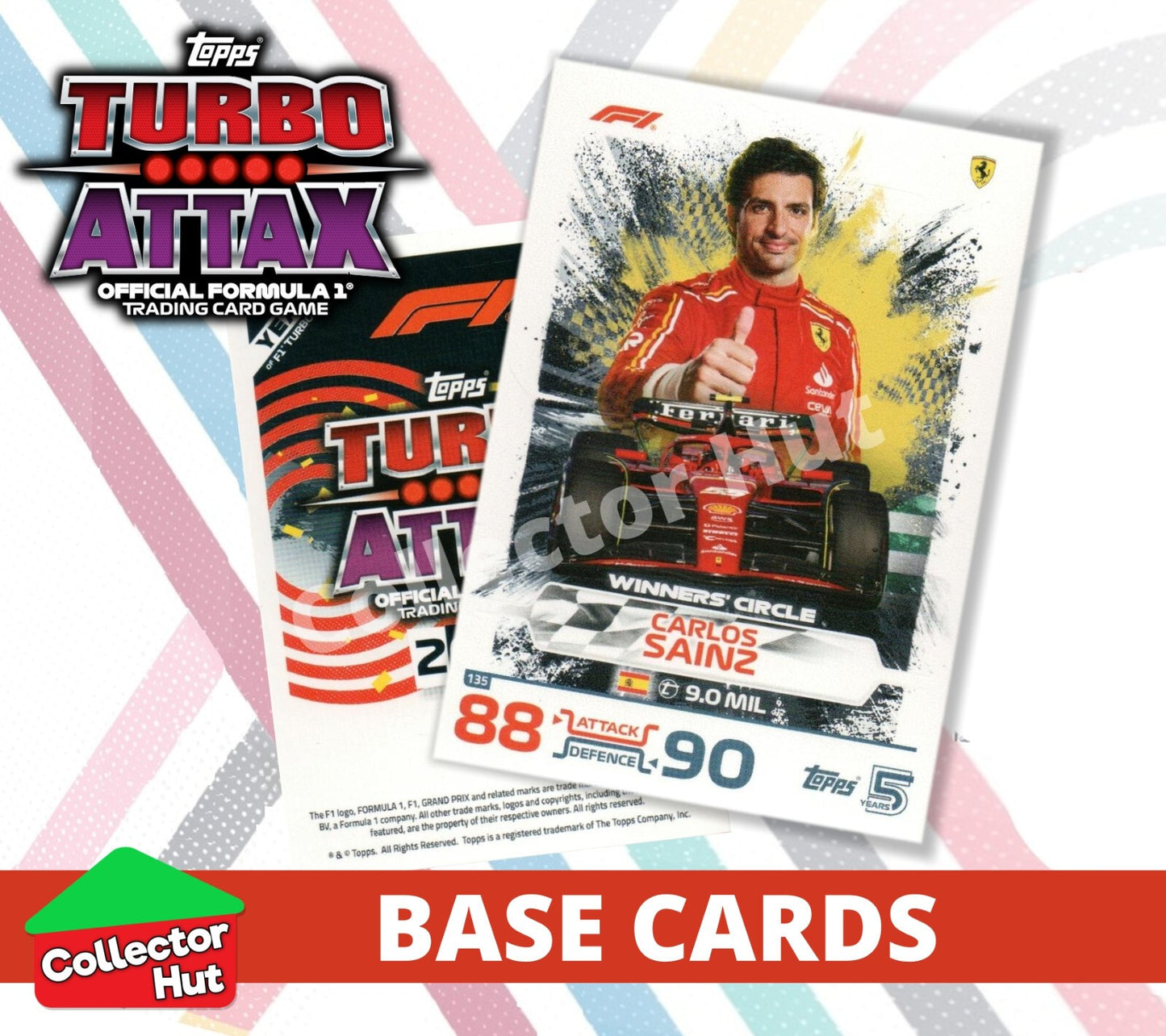 Topps Turbo Attax Formula 1 F1 2024 #1-166 Base Cards YOU CHOOSE