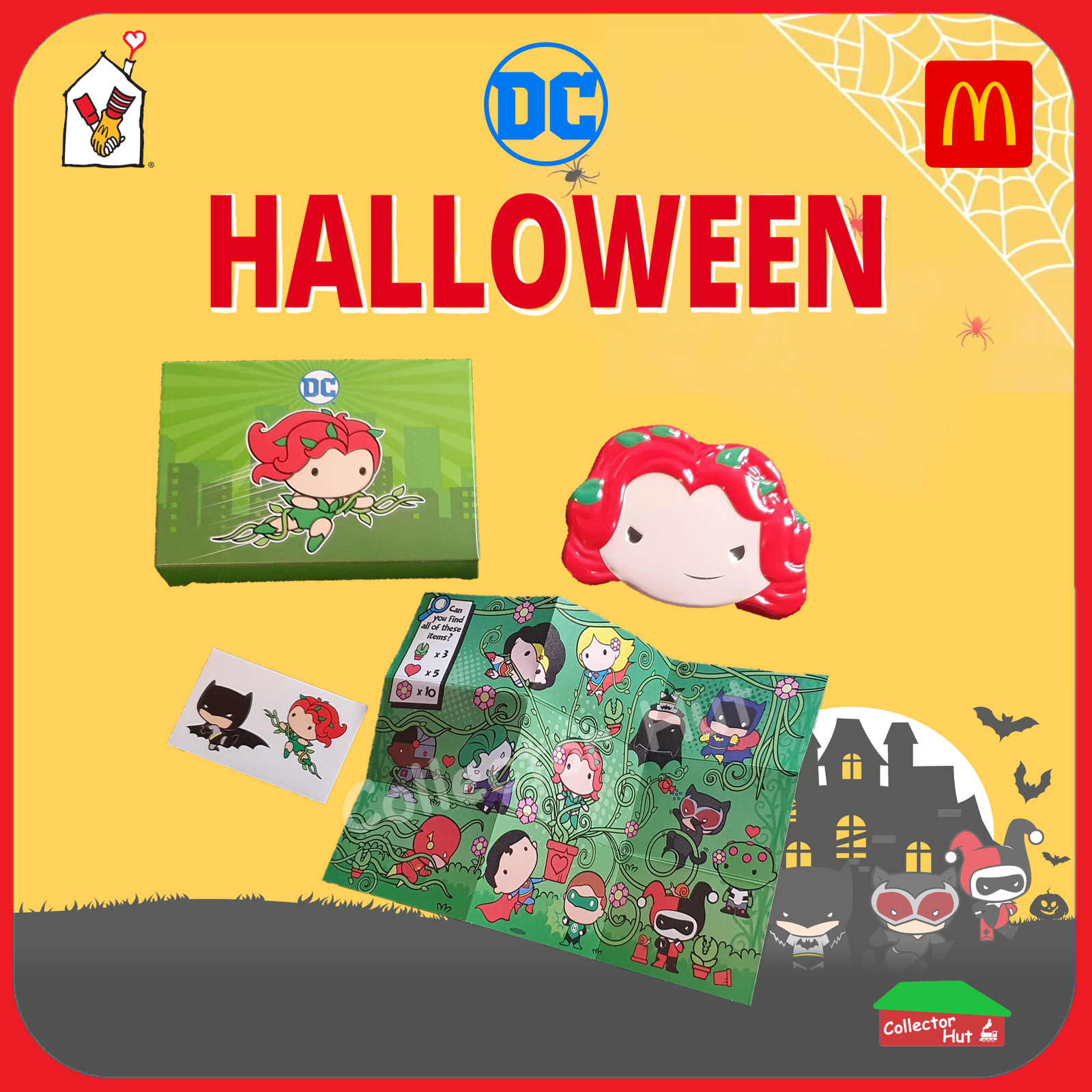 McDonald's Happy Meal DC Super Heroes & Villains Collector's Tin Play Sets