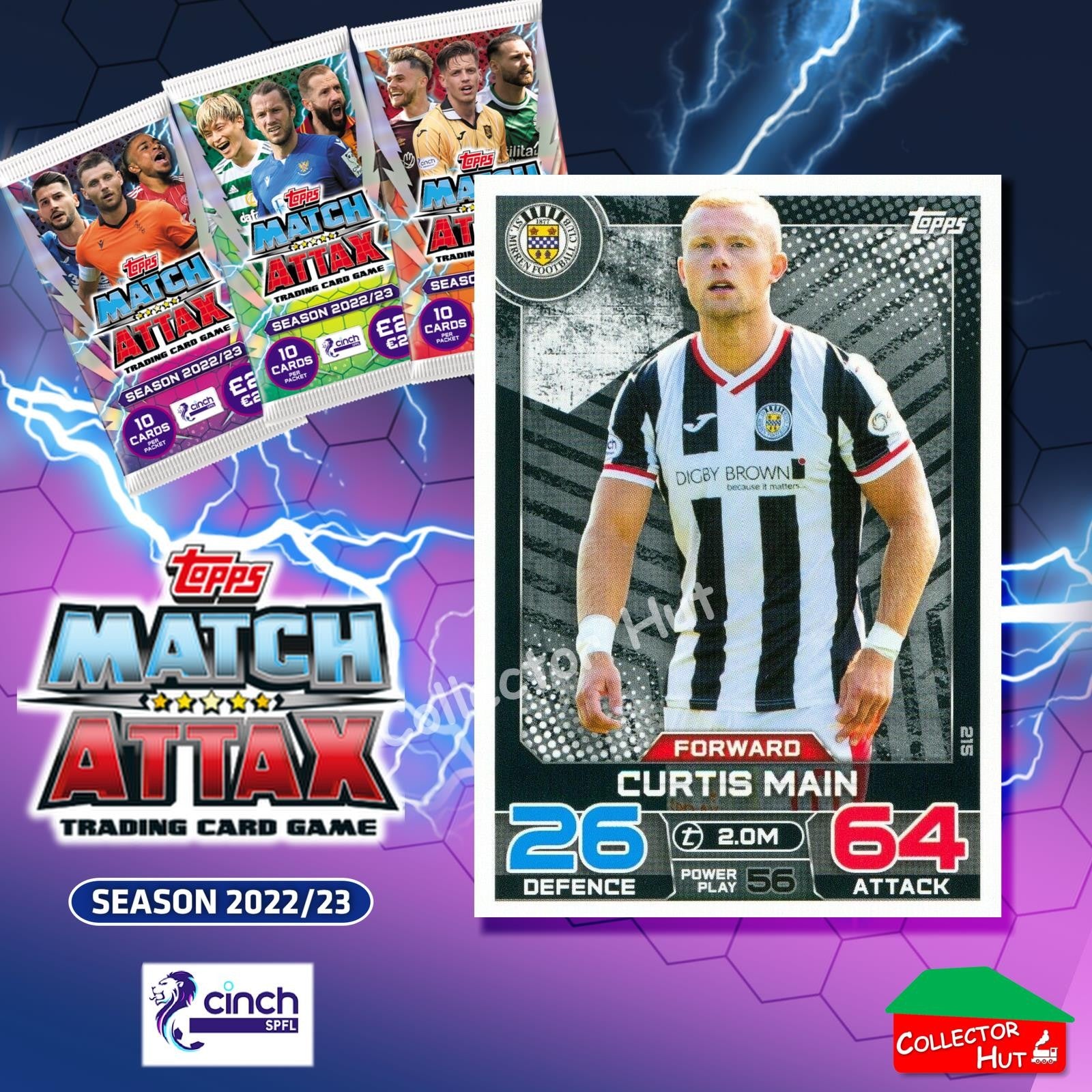 TOPPS MATCH ATTAX SPFL 2022/23 #163-264 Choose Your Card