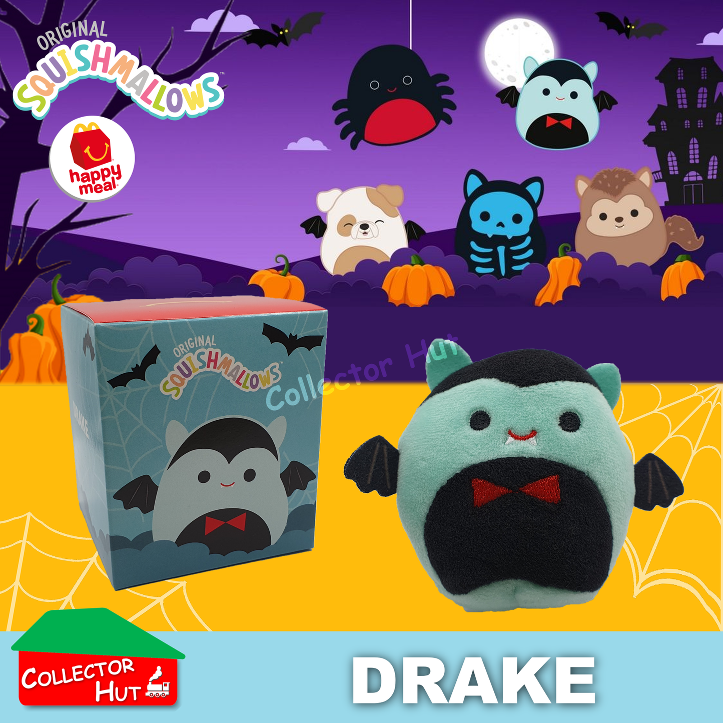 McDonald's Happy Meal 2023 Halloween & Autumn Squishmallows Plush Toys